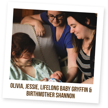 Open Adoption - Olivia, Jessie, Lifelong Baby Gryffin and Birth Mother Shannon
