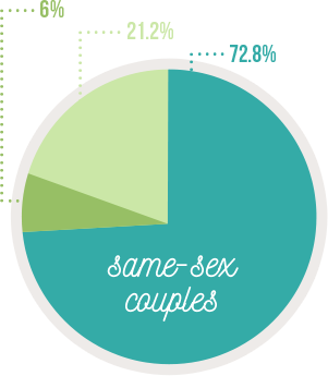 increase same sex households in us